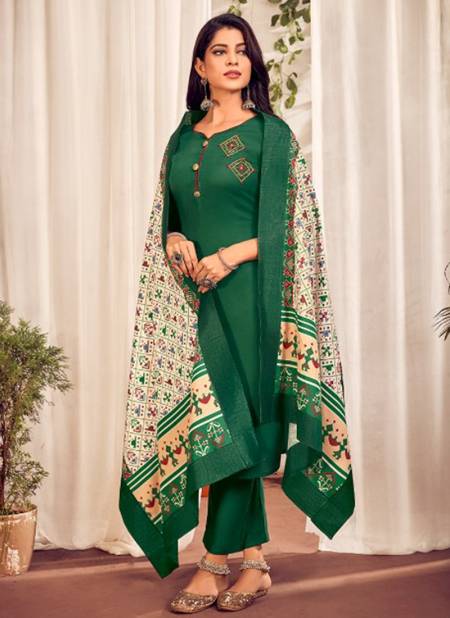 Green Colour Nagma 2 Fancy Festival Wear Digital Print Readymade Suit Collection 4027
